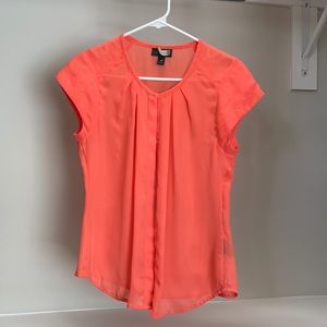 Petite Medium coral colored blouse